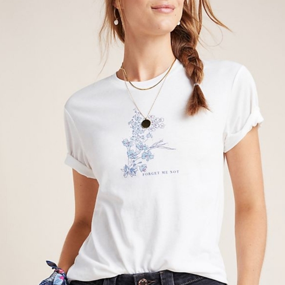 Anthropologie Forget-Me-Not Graphic Tee - Picture 2 of 8